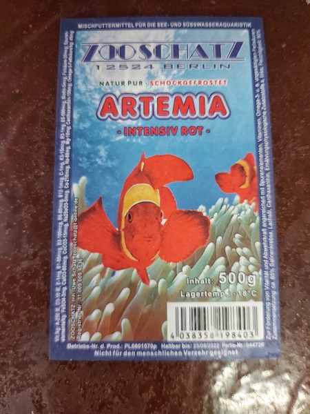 Artemia intensiv rot 500g Frostfutter in Dresden, Frostfutter für Zierfische kaufen.