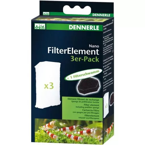 Dennerle Filterelement 3er Pack für Nano eckfilter