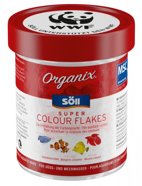 Söll Colour Flakes organix flakes und Flockenfutter für starke Fischfarben 