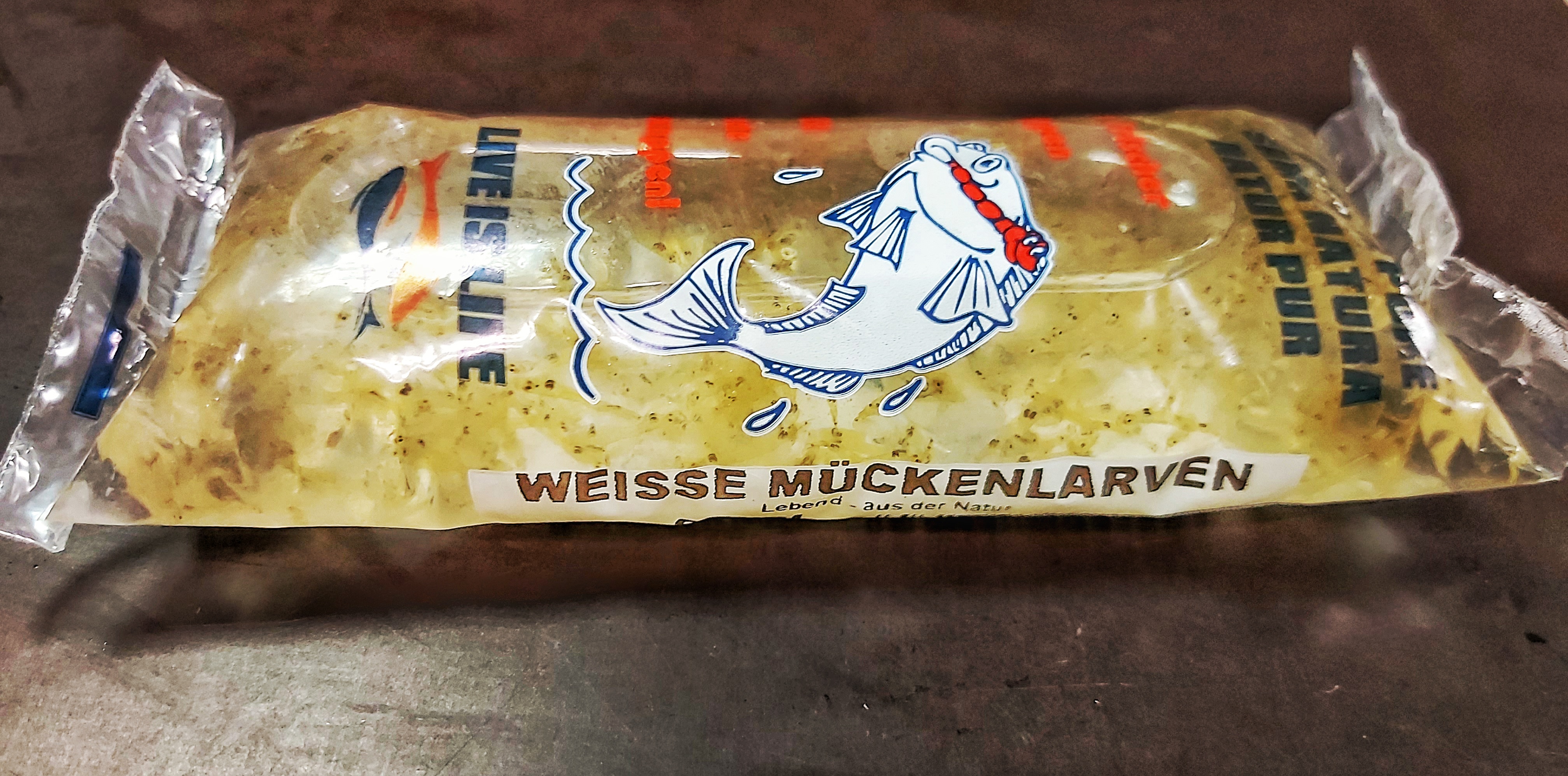 Weiße Mückenlarven – Lebendfutter